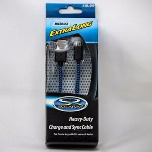 USB EXTRA LONG HEAVY-DUTY  CHARGE AND SYNC CABLE